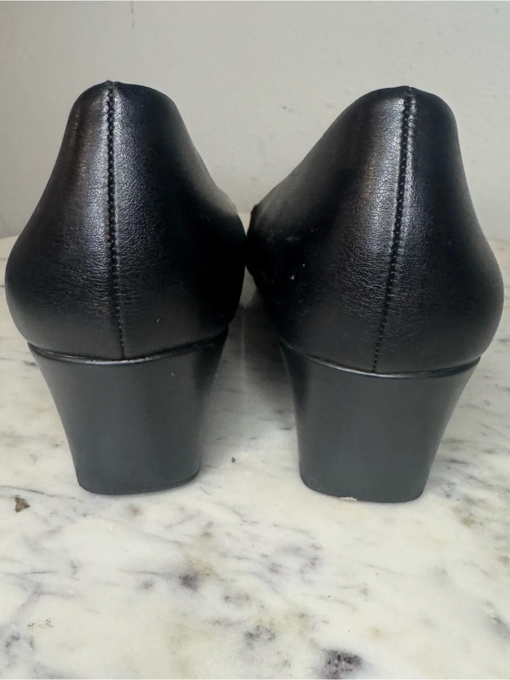 Life Stride Simply Comfort Wedges Size 8.5 M Vegan Leather shoes black